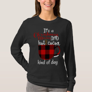 T-shirt Buffalo Plaid Christmas Movie and Hot Cocoa