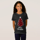 T-Shirt Buffalo Plaid Christmas Tree (Devant entier)