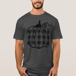 T-shirt Buffalo Plaid Citrouille Automne Automne Mignonne