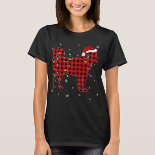 T-shirt Buffalo Plaid Correspondant Sibérien Husky Christm