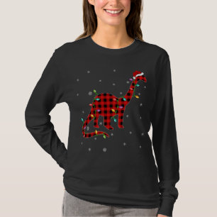T-shirt Buffalo Plaid Family Matching Brontosaurus Christa