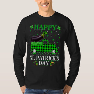 T-shirt Buffalo Plaid Green Truck Eggplant Fruit St Patri