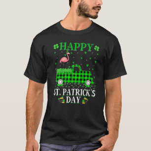 T-shirt Buffalo Plaid Green Truck Flamant rose Bird St Pat