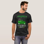 T-shirt Buffalo Plaid Green Truck Pointer Chien St Patrick (Devant entier)