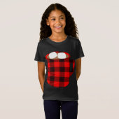 T-Shirt Buffalo Plaid Hot Cocoa Cup avec Marshmallow Chris (Devant entier)