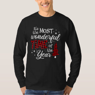 T-shirt Buffalo Plaid It's The Most Wonderful Time Of The 