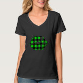 T-shirt Buffalo Plaid Lips Lucky Shamrock Clover St Patron (Devant)