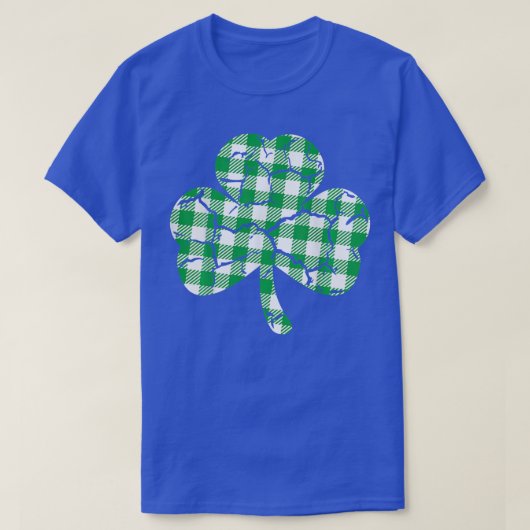 T-shirt Buffalo Plaid Lucky Clover Shamrock St Patrick's D (Design devant)