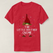 T-shirt Buffalo Plaid Matching The Little Brother Gnome Ch (Design devant)