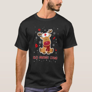 T-shirt Buffalo Plaid Reindeer L&d Nurse Crew Nurse Crew