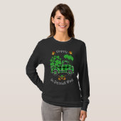 T-shirt Buffalo Plaid Truck Shamrock Happy St Patrick's Da (Devant entier)