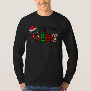 T-shirt Buffalo Plaid Very Joyeux Emt Nurse Life Merry Chr