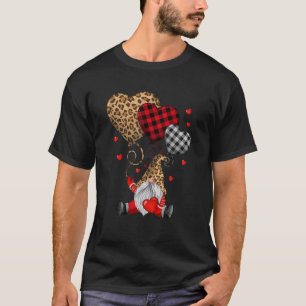 T-shirt Buffalo Rouge Noir Plaid Et Coeurs Léopard Valenti