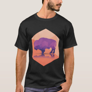 T-shirt Buffalo Spirit Animal Purple Bison Ranch Cadeau