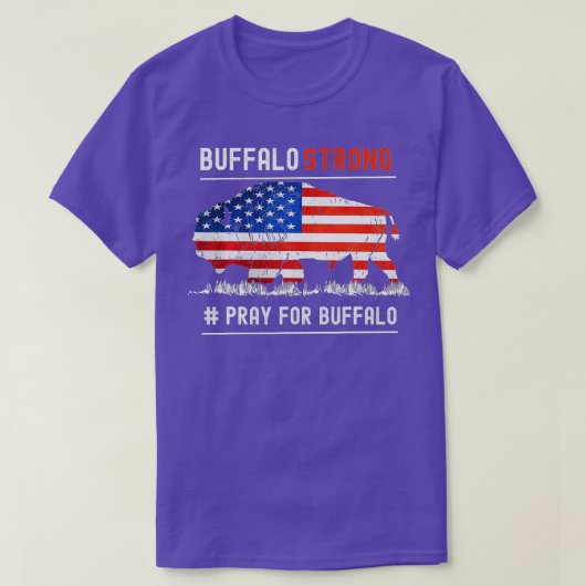 T-shirt Buffalo Strong Pray For Buffalo American flag (2) (Design devant)