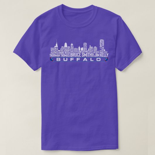 T-shirt Buffalo Team All Time Legends Buffalo Skyline (Design devant)