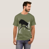 T-shirt Buffle animal de la grotte antique (Devant entier)
