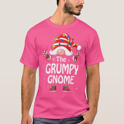 T-shirt Buffle clair Gnome Arbre Grumpy Plaid Christma (Devant)