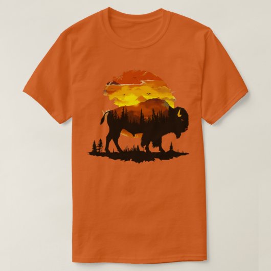 T-shirt Buffle de bison américain (Design devant)