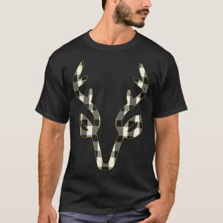 T-shirt Buffle de Noël noir et blanc classique