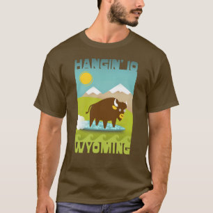 T-shirt Buffle de surf suspendu à 10 montagnes Wyoming drô