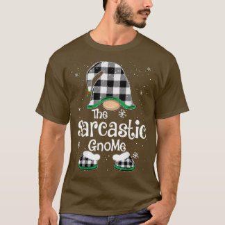 T-shirt Buffle Gnome Sarcastique Plaid Correspondant Famil