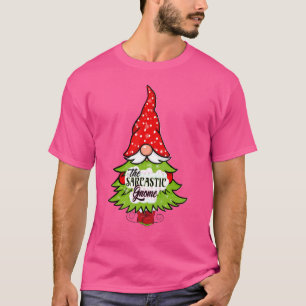 T-shirt Buffle Gnome Sarcastique Plaid Correspondant Noël