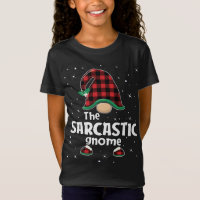 Buffle Gnome Sarcastique Plaid Correspondant Noël