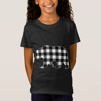 T-Shirt Buffle noir et blanc Plaid Ours Pajam Noël