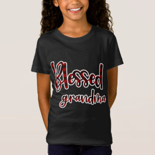 T-Shirt Buffle Rouge Et Noir Plaid Grandma Matchi Béni