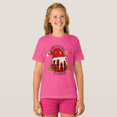 T-shirt Buffle rouge Père Noël Pudding de Noël Unisex (Devant entier)