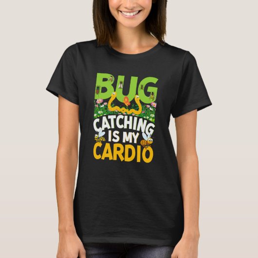 T-shirt Bug Insect Science Bug Catching is my Cardio 15 (Devant)