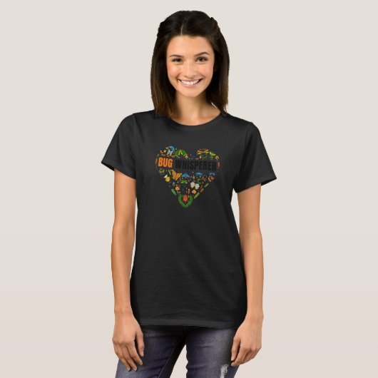 T-shirt Bug Whisperer Coeur Bug Insect (Devant entier)