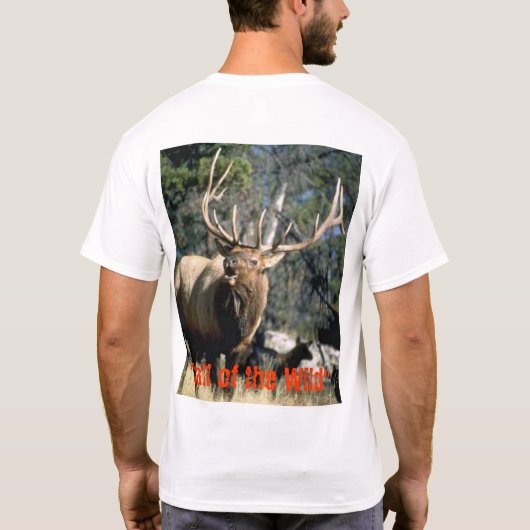 T-shirt Bugle d'élans, "appel du sauvage " (Dos)
