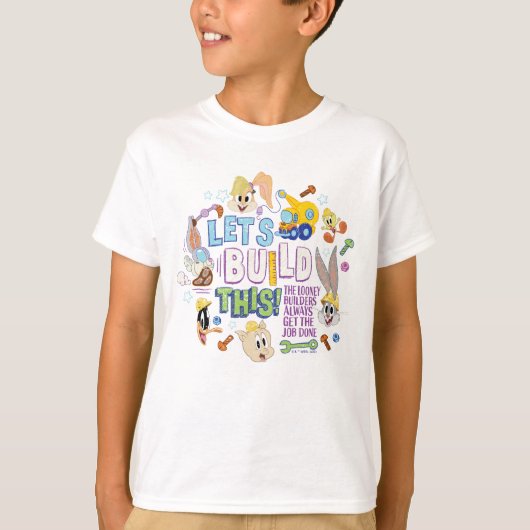 T-shirt BUGS BUNNY BUILDERS™| "Let's Build This" Esquisse (Devant)