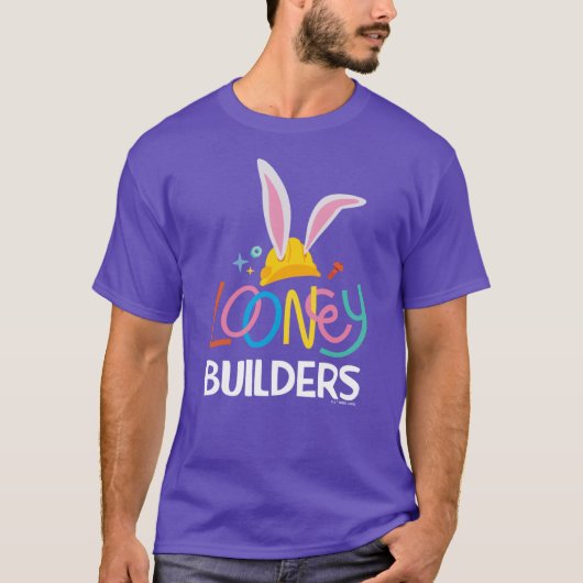 T-shirt BUGS BUNNY BUILDERS™| Logo empilé Casquette dur (Devant)