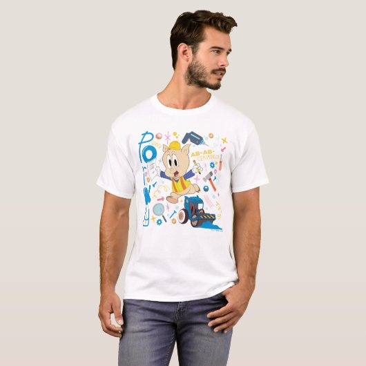 T-shirt BUGS BUNNY BUILDERS™| Porky Pig Work Tools (Devant entier)