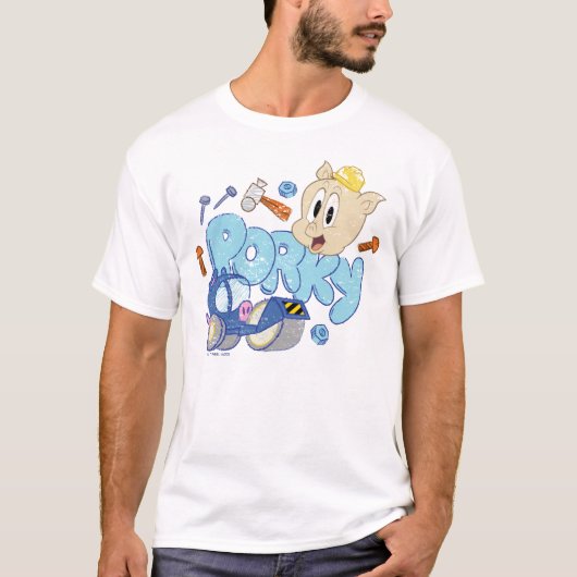 T-shirt BUGS BUNNY BUILDERS™| Porky Sketch Art (Devant)