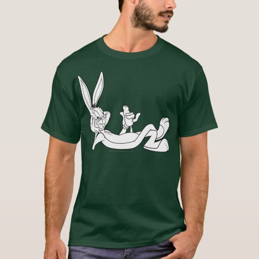 T-shirt BUGS BUNNY™ Croquant une Carotte Esquisse (Devant)