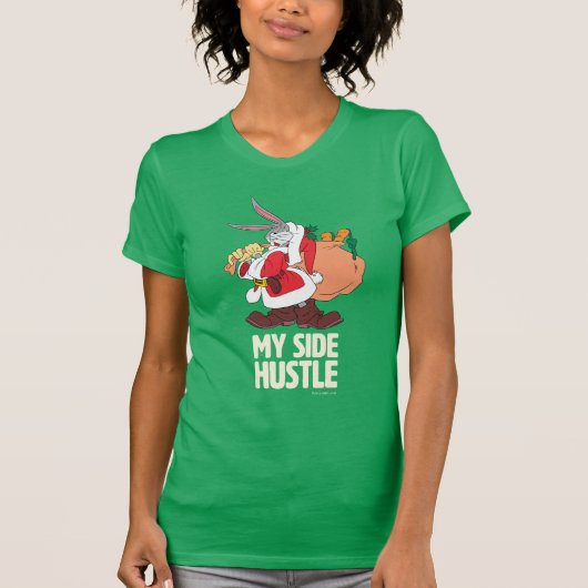 T-shirt BUGS BUNNY™ Père Noël "My Side Hustle" (Devant)