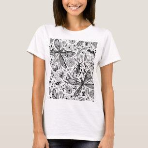 T-shirt Bugs de Doodle sur bleu foncé