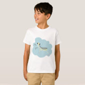 T-shirt Bugzter - mante de prière sur bleu-clair (Devant entier)