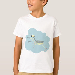 T-shirt Bugzter - mante de prière sur bleu-clair