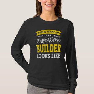T-shirt Builder Titre de l'emploi Employé Drôle Travailleu