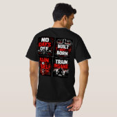 T-shirt “Built Not Born – Forgé par l’Effort” (Dos entier)