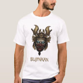 T-shirt Bujinkan Samurai Mask Glowing Eyes Graphic Tee (Devant)