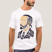 T-shirt bukele caligrama (Devant)