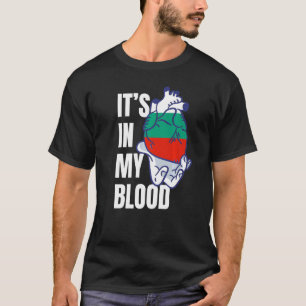 T-shirt Bulgarie Coeur sang veines Drapeau main Bulgarie