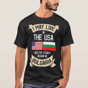 T-shirt Bulgarie Drapeau américain USA Routes bulgares Don