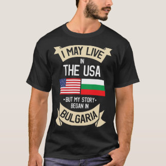 T-shirt Bulgarie Drapeau américain USA Routes bulgares Don